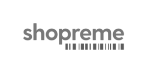 shopreme Logo in Schwarz/Weiß