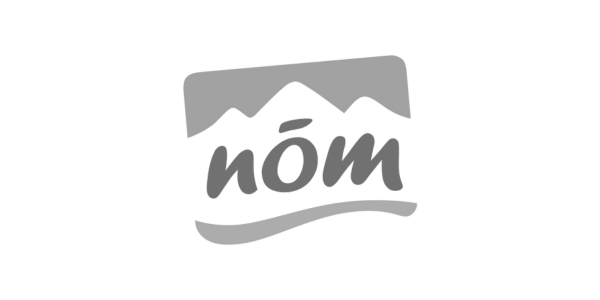 NÖM Logo in Schwarz/Weiß